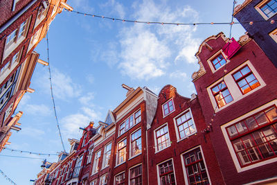 Low angle view of buildings against sky