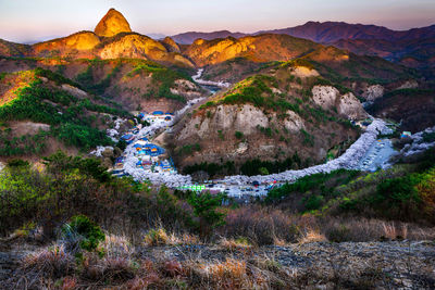 Cherry blossom at mai mountain in jinan-kun,kwang-ju,south korea