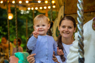 Portrait of smiling siblings