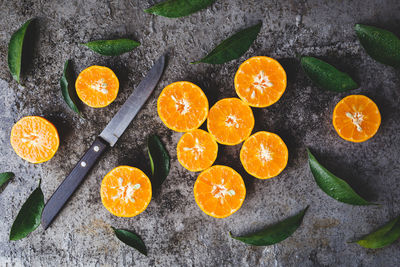 High angle view of fruits
