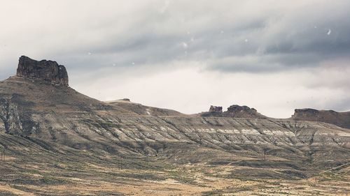 Scenic view of rocky mountains against sky