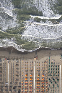 High angle view of beach