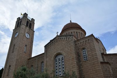 Low angle view of historic building against sky