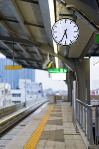 Train at railroad station