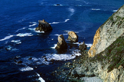 Rocks in sea