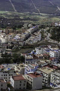 High angle view of cityscape