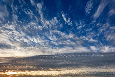 Low angle view of clouds in sky