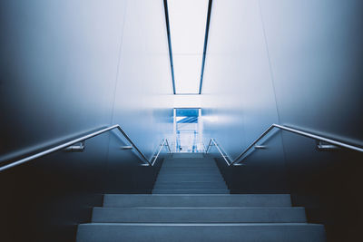 Low angle view of empty staircase