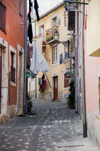 Clothes drying in city