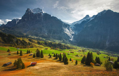 Scenic view of mountain range