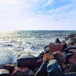 Scenic view of sea against sky