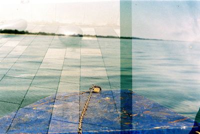 High angle view of swimming pool