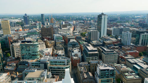 High angle view of cityscape