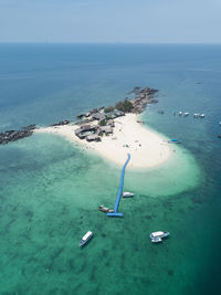 High angle view of sea against sky