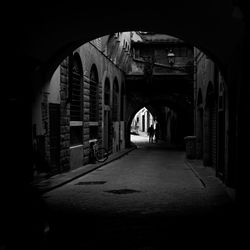 Empty corridor of old building