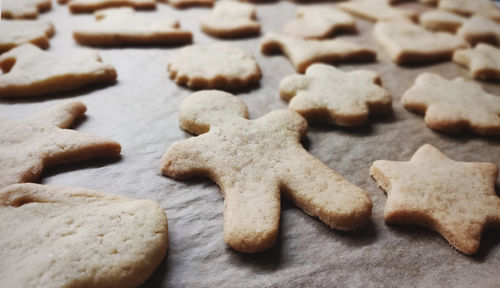 Close-up of cookies on table