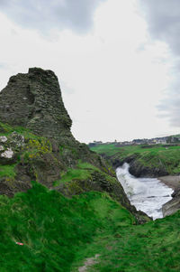 Rock formations on hill