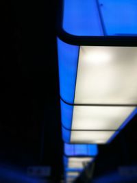 Interior of blue house