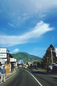 Road leading to mountain