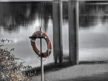 Reflection of lake in water