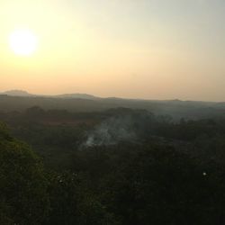 Scenic view of landscape during sunset