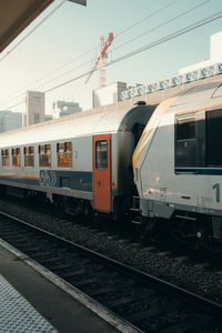 Train at railroad station