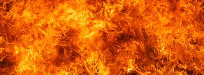 Close-up of fire burning