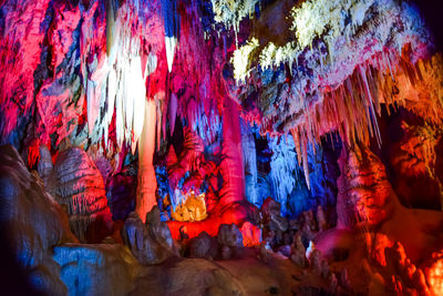 Full frame shot of multi colored rock formation