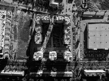 Low angle view of old buildings in city