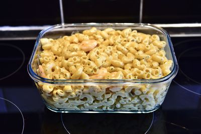 High angle view of food in container