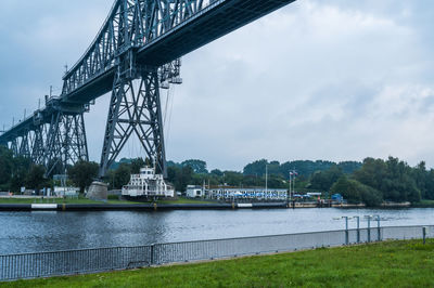 Bridge over river against sky