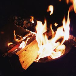 Close-up of bonfire