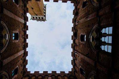 Low angle view of buildings against sky