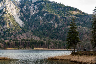 Scenic view of lake against mountain