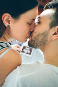 Close-up of young couple