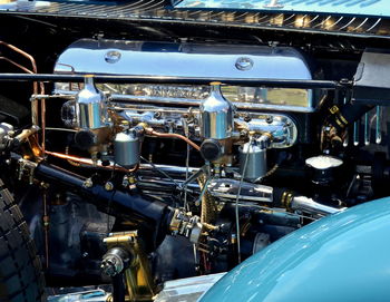Engine of vintage car