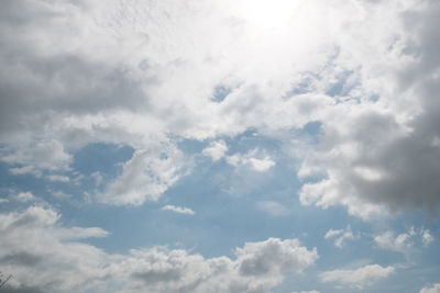 Low angle view of clouds in sky