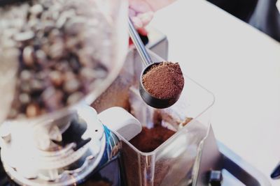 Close-up of hand holding ice cream