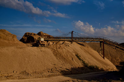 Panoramic view of bridge against sky