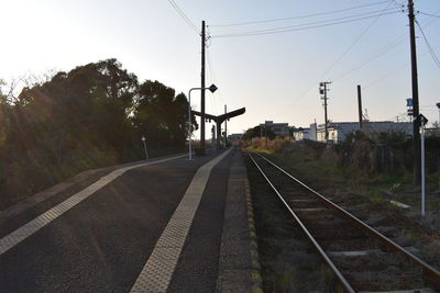 Railroad tracks against sky