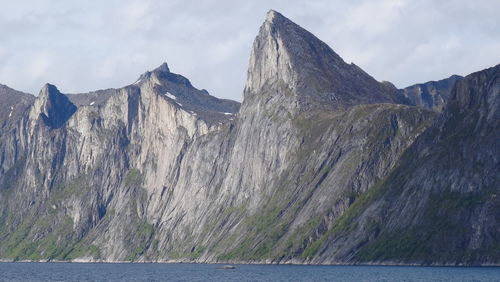 Panoramic view of mountains against sky