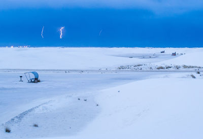 Scenic view of snow covered landscape