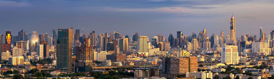 Aerial view of buildings in city