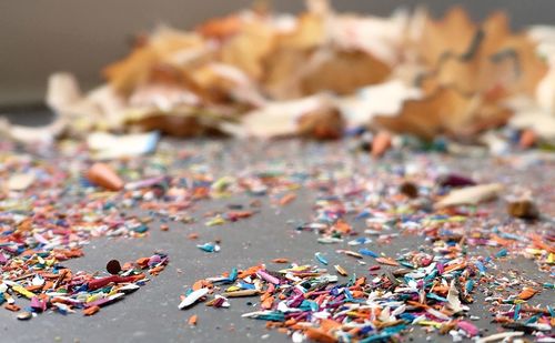 High angle view of garbage on floor