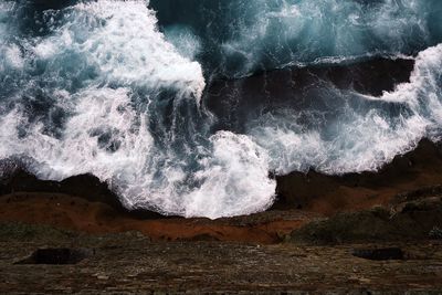 Scenic view of sea waves