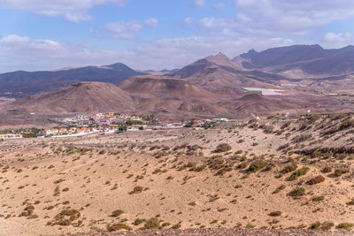 Scenic view of desert against sky