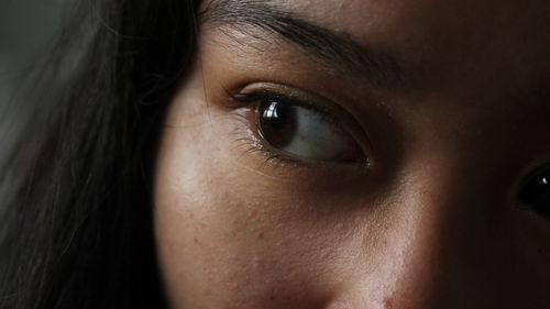 Close-up of woman eye