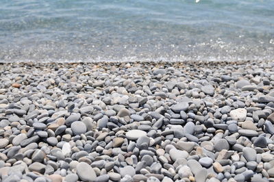 Pebbles on beach