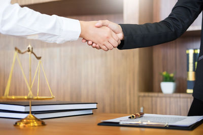 Lawyers doing handshake