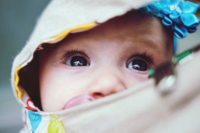 Close-up portrait of cute boy